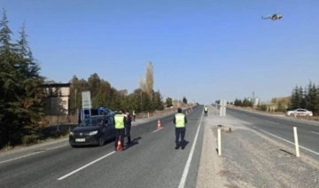 Eskişehir'de helikopterli trafik denetimi: 39 sürücüye para cezası
