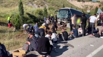 Eskişehir'de otobüs devrildi: 35 yolcu yaralandı!