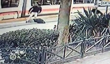 Eskişehir'de tramvayın kadına çarptığı kazanın görüntüleri ortaya çıktı