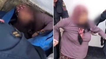 Esrar üretmekten ceza alan firari kadın kömürlükte yakalandı