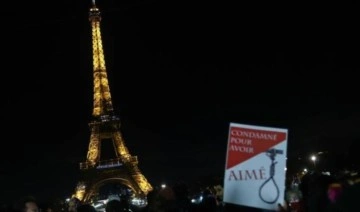 Eyfel Kulesi’ne “İran'da idamları durdurun” sloganları yansıtıldı