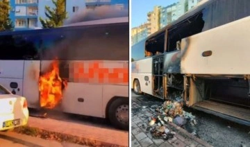 Faciadan dönüldü: Park halindeki boş 'yolcu otobüsünde' yangın