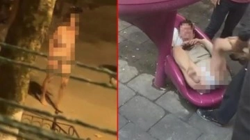 Fatih'te çırılçıplak dolaşıp etrafa saldıran kadın, mahalleliyi canından bezdirdi