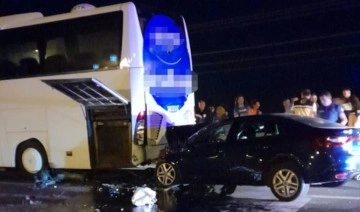 Feci kaza... Otomobil, yolcu otobüsüne arkadan çarptı: 2 kişi öldü