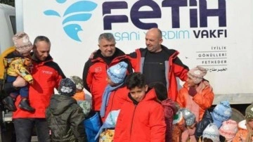 Fetih Vakfı ve İnegöllü hayırseverlerden Suriye&rsquo;ye kış yardımı