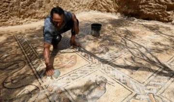 Filistin'deki mülteci kampında Bizans mozaiği keşfedildi