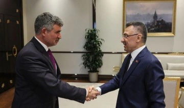 Fuat Oktay, Lefkoşa Büyükelçisi Metin Feyzioğlu'nu kabul etti