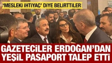 Gazeteciler Cumhurbaşkanı Erdoğan'dan yeşil pasaport talep etti