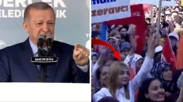 Genç kızın pankartı Cumhurbaşkanı Erdoğan'ı mest etti: Baya iyisin