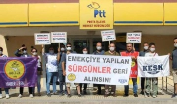 Haber-Sen üyeleri, PTT'deki 'sürgünlere' karşı İstanbul ve Batman'dan Ankara&#03