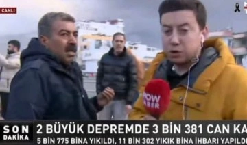 Habertürk canlı yayında Erdoğan'a tepki gösteren depremzedenin sesini kesti