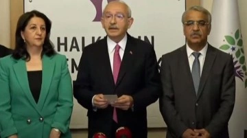 HDP ile görüşen Kılıçdaroğlu'ndan ilk açıklama: Millet İttifakı'nın beyannamesini ilettik