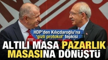 HDP'den Kılıçdaroğlu'na 'gizli protokol' tepkisi! Altılı masa pazarlık masasına