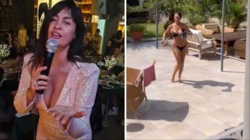 Hülya Avşar bikiniyle dans edip yaza veda etti, Tuğba Ekinci'den yorum gecikmedi