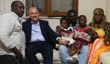 İçişleri Bakanı Süleyman Soylu, Senegalli aileyi ziyaret etti: Onların öfkesi size değil, bize
