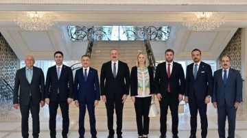 İlham Aliyev, TBMM Dışişleri Komisyonu Başkanı Oktay'ı kabul etti
