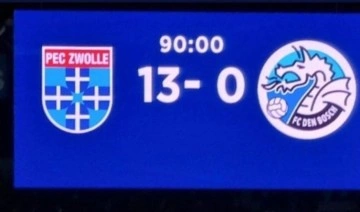 İnanılmaz skor! Hollanda 2. Ligi'nde Zwolle, Den Bosch'u 13 golle geçti