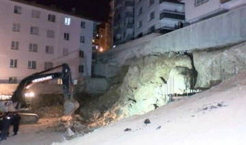 İnşaat kazısında 2 apartmanın istinat duvarı çöktü: 34 daire tahliye edildi