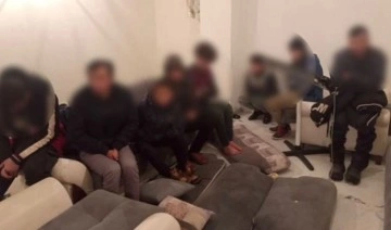 İşletmenin bodrum katında 1'i çocuk, 8 kaçak göçmen yakalandı