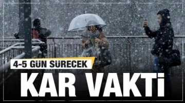 İstanbul dahil çok sayıda il için kar yağışı duyurusu! 4-5 gün sürecek