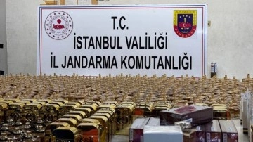İstanbul'da düzenlenen operasyonda 50 bin sahte parfüm ele geçirildi