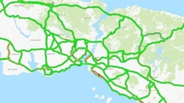 İstanbul'da trafik yoğunluğu dibe vurdu