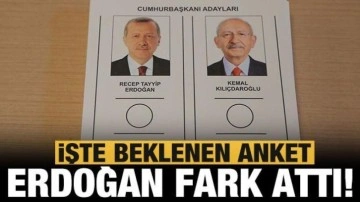 İşte beklenen anket sonucu: Cumhurbaşkanı Erdoğan fark attı!