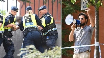 İsveç'te cami önünde Kur'an-ı Kerim yakıldı, polis sadece izledi