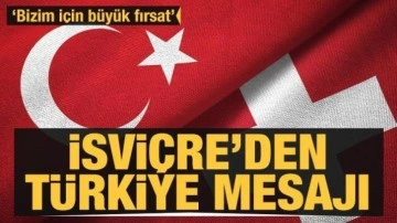 İsviçre'den Türkiye mesajı: Bizim için büyük fırsat