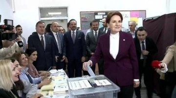 İYİ Parti Genel Başkanı Akşener, Ankara'da oyunu kullandı
