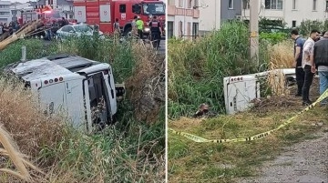 İzmir'de cezaevi nakil aracı şarampole devrildi: 9'u jandarma personeli 10 yaralı