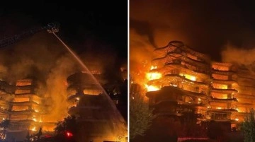 İzmir'in lüks sitesindeki yangından gelen ilk görüntüler çok vahim!