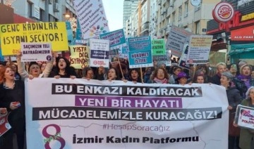 İzmirli kadınlar 8 Mart'ta depremzedeler için yürüdü