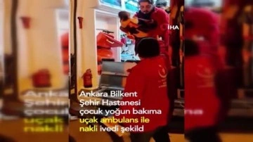 Jiyan bebek uçak ambulansla Ankara'ya getirildi