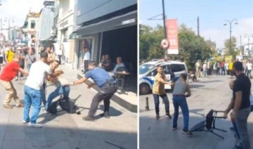 Kadıköy'de bıçaklı kavga: Esnaf, saldırgana sandalye fırlattı