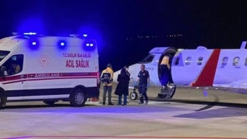 Kalbinde delik olan Muhammet bebek ambulans uçakla Konya'ya gönderildi