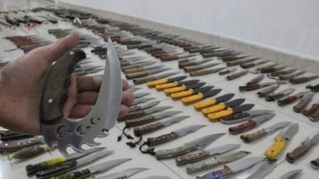 Karaman’da satışı yasak 519 adet kesici ve delici alet ele geçirildi