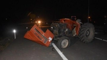 Kars'ta traktör ile tırın çarpıştığı kazada 1 kişi öldü, 1 kişi yaralandı
