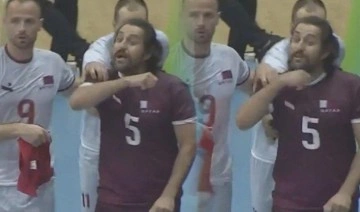 Katarlı oyuncudan millilerimize 'kafa kesme' hareketi!