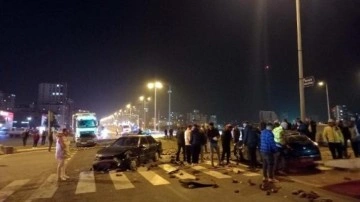 Kayseri'de 5 araç zincirleme kazaya karıştı; 4 yaralı