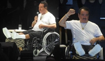 Kaza geçiren İbrahim Tatlıses, tekerlekli sandalye ile konser verdi