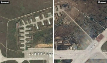 Kırım hava üssü saldırısına ait uydu görüntüleri ortaya çıktı