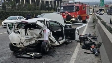 Kocaeli'de zincirleme kaza: 1 ölü, 1 yaralı