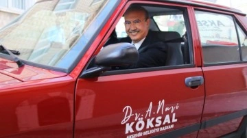 Konya'nın Akşehir ilçesi belediye başkanının makam aracı olay oldu
