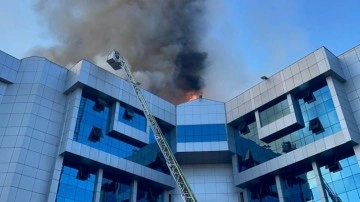 Konya'da belediye binasında yangın!