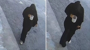 Konya'da çarşaflı şahıs, ayakkabı satıcısına kimyasal madde atıp kaçtı