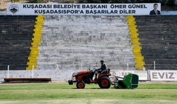 Kuşadası Belediyesi Özer Türk Stadı’nın zemini yenileniyor