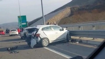 Kuzey Marmara Otoyolu'nda 8 araç zincirleme kazaya karıştı