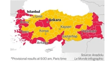 Le Monde'un Türkiye seçim haritasındaki hata Yunanistan hükümetini küplere bindirdi!