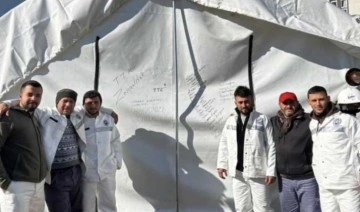 Madenciler kaldıkları çadıra not yazarak ayrıldılar